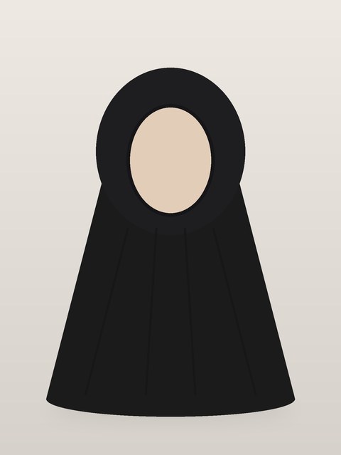 حجاب جيرسيه أسود